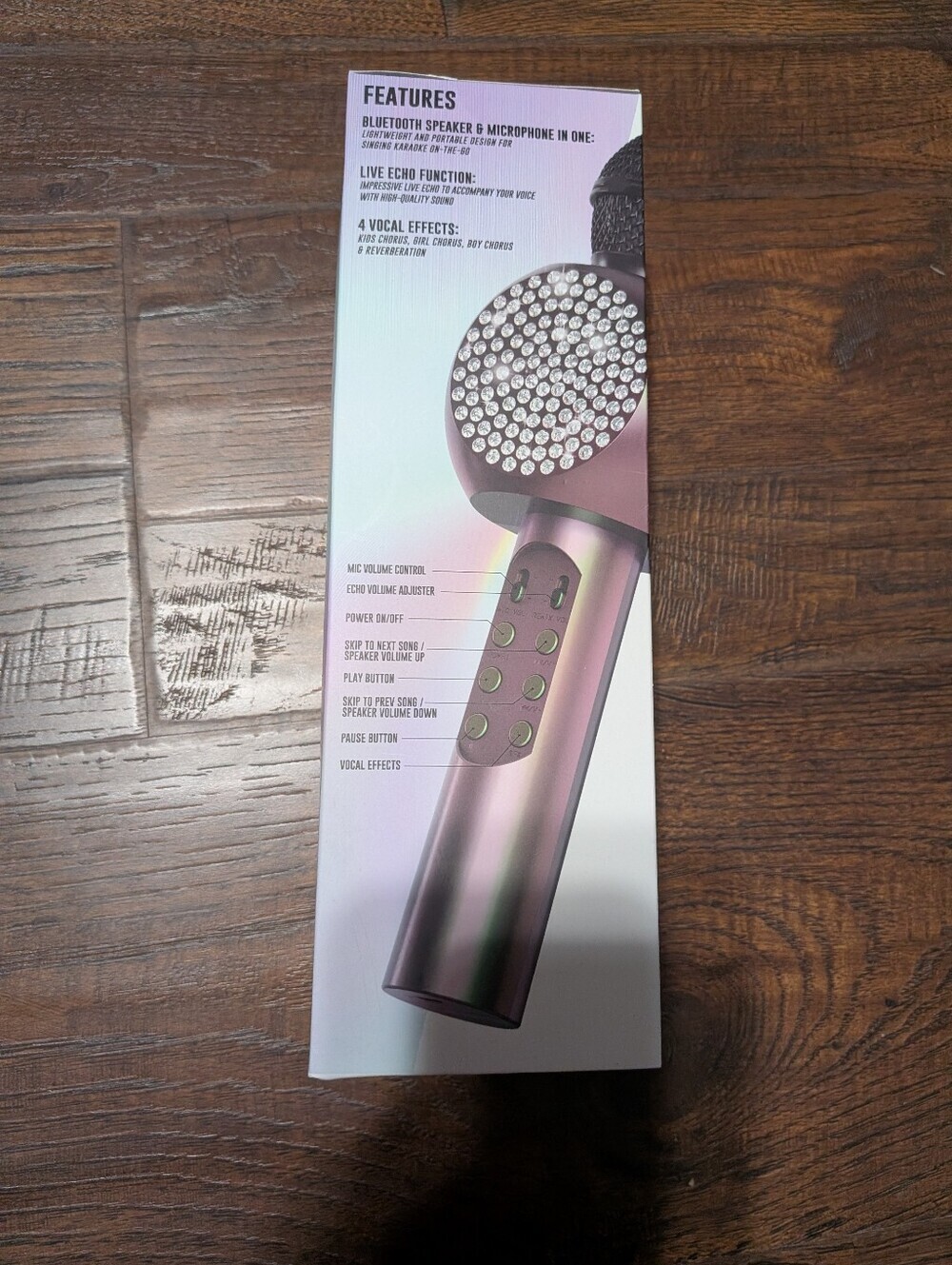 Bling Bluetooth Karaoke Microphone - Iridescent - Picture 2 of 7